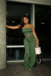 COACHELLA CARGO FLARE PANTS